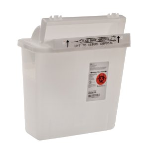 Sharps Container SharpStar    In-Room    12-1/2 H X 10-3/4 W X 5-1/2 D Inch 1.25 Gallon Translucent Base / Translucent Lid Horizontal Entry