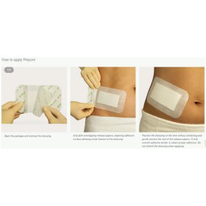 Adhesive Dressing Mepore   2-1/2 X 3 Inch Nonwoven Spunlace Polyester Rectangle White Sterile