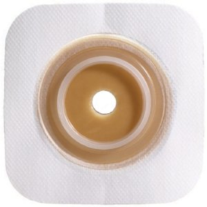 Ostomy Barrier Sur-Fit Natura   Trim to Fit, Standard Wear Stomahesive   White Tape 57 mm Flange Sur-Fit   Natura   System Hydrocolloid 1-3/8 to 1-3/4 Inch Opening 5 X 5 Inch