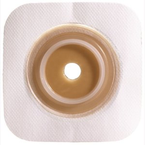 Ostomy Barrier Sur-Fit Natura   Trim to Fit, Standard Wear Stomahesive   Tan Tape 57 mm Flange Sur-Fit   Natura   System Hydrocolloid 1-3/8 to 1-3/4 Inch Opening 5 X 5 Inch