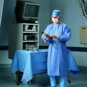 Protective Procedure Gown X-Large Blue NonSterile Not Rated Disposable