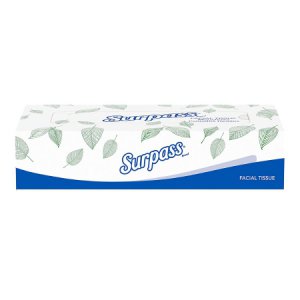 Surpass* Facial Tissue White 8 X 8-2/5 Inch 100 Count