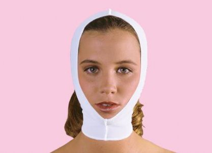 Facial Support Wrap Medium Soft-Flex Spandex White