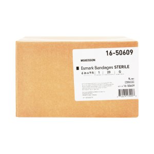 Esmark Compression Bandage McKesson 6 Inch X 3 Yard High Compression No Closure Blue Sterile