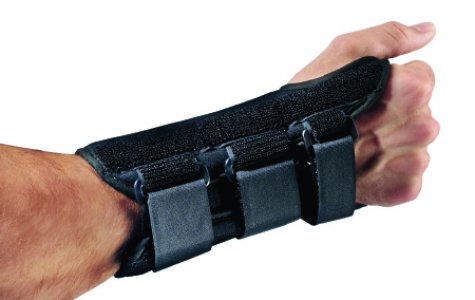 Wrist Brace ProCare   ComfortFORM    Aluminum / Foam / Spandex / Plastic Left Hand Black X-Small