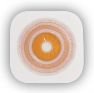 Pediatric Ostomy Barrier Little Ones   Sur-Fit Natura   Trim to Fit, Standard Wear Stomahesive   White Tape 1-3/4 Inch Flange Sur-Fit   Natura   System Hydrocolloid 1 to 1-1/4 Inch Opening 4 X 4 Inch