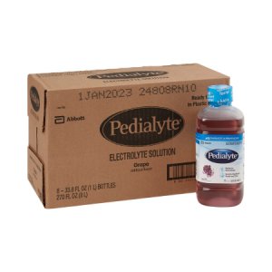 Oral Electrolyte Solution Pedialyte   Grape Flavor 33.8 oz.