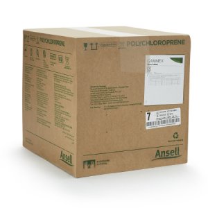 Surgical Glove GAMMEX   Non-Latex Size 7 Sterile Polyisoprene Standard Cuff Length Smooth with Micro-Texture Green Chemo Tested