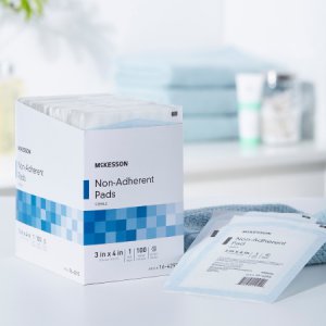 Non-Adherent Dressing McKesson Nylon / Polyester 3 X 4 Inch Sterile