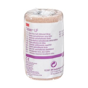 Cohesive Bandage 3M    Coban    LF 4 Inch X 5 Yard Standard Compression Self-adherent Closure Tan NonSterile