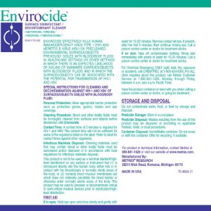 Envirocide   Surface Disinfectant Cleaner Alcohol Based Manual Pour Liquid 1 gal. Jug Alcohol Scent NonSterile