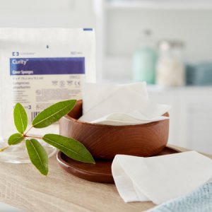 Nonwoven Sponge Curity    Nonwoven Cellulose 4-Ply 4 X 4 Inch Square Sterile