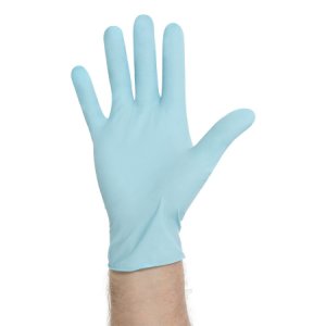 Exam Glove Blue Nitrile   Large NonSterile Nitrile Standard Cuff Length Textured Fingertips Blue Not Rated
