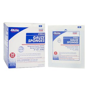 Gauze Sponge Dukal    Cotton 8-Ply 2 X 2 Inch Square Sterile