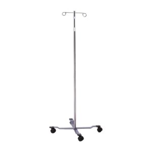 IV Stand Floor Stand McKesson 2-Hook 4-Leg, Dual-Wheel Nylon Casters, 22 Inch Epoxy-Coated Steel Base