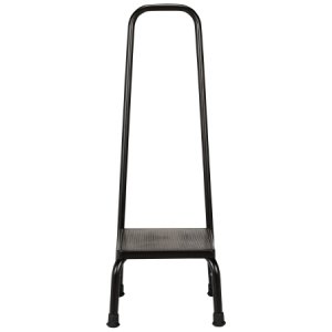 Step Stool with Handrail McKesson 1 Step Powder Coated Steel Frame 8-3/4 Inch Step Height