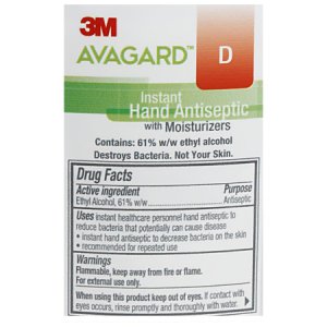 Hand Sanitizer 3M    Avagard    D 16 oz. Ethyl Alcohol Gel Pump Bottle