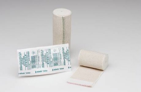 Elastic Bandage EZe-Band   LF 6 Inch X 11 Yard Double Length Standard Compression Double Hook and Loop Closure Tan Sterile