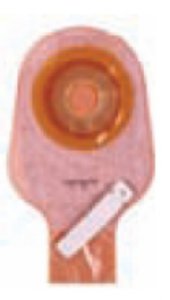 Colostomy Pouch Assura   One-Piece System 9-3/4 Inch Length 3/8 to 2-1/4 Inch Stoma Drainable Flat, Trim to Fit