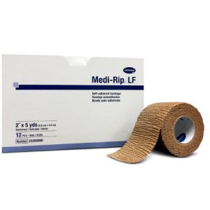 Cohesive Bandage Medi-Rip   2 Inch X 5 Yard Standard Compression Self-adherent Closure Tan NonSterile