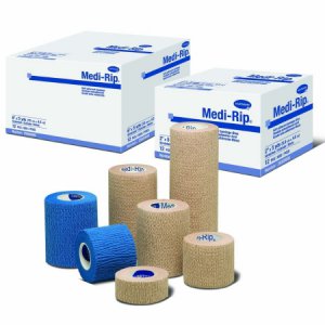 Cohesive Bandage Medi-Rip   2 Inch X 5 Yard Standard Compression Self-adherent Closure Tan NonSterile