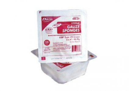 USP Type VII X-Ray Detectable Gauze Sponge Dukal    Cotton 16-Ply 4 X 4 Inch Square Sterile