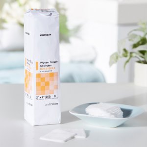 Gauze Sponge McKesson Cotton 12-Ply 2 X 2 Inch Square NonSterile