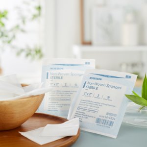 Nonwoven Sponge McKesson Polyester / Rayon 4-Ply 2 X 2 Inch Square Sterile