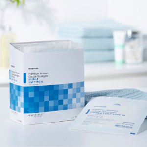 USP Type VII Gauze Sponge McKesson Cotton 12-Ply 4 X 4 Inch Square Sterile