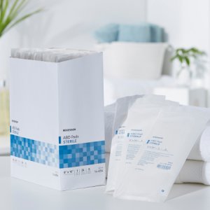 Abdominal Pad McKesson Nonwoven Cellulose 8 X 10 Inch Rectangle Sterile