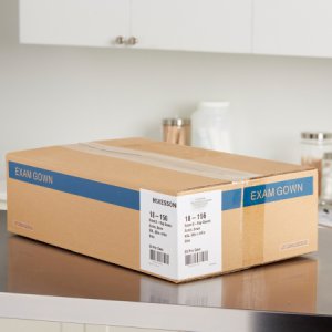 Patient Exam Gown McKesson 2X-Large Blue Disposable