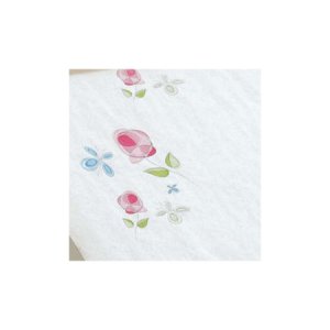 Table Paper Rose Garden   21 Inch Width White Smooth
