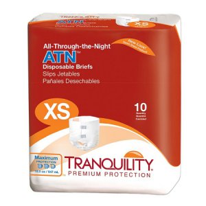 Unisex Adult Incontinence Brief Tranquility   ATN X-Small Disposable Heavy Absorbency