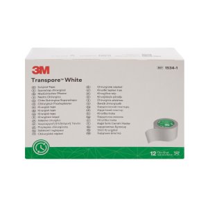 Medical Tape 3M    Transpore    White Bi-directional Tear Plastic 1 Inch X 10 Yard White NonSterile