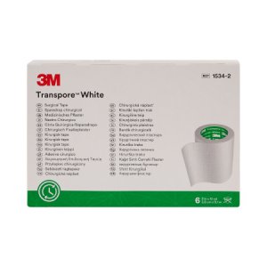 Medical Tape 3M    Transpore    White Bi-directional Tear Plastic 2 Inch X 10 Yard White NonSterile