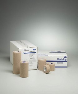 Cohesive Bandage Medi-Rip   1 Inch X 5 Yard Standard Compression Self-adherent Closure Tan NonSterile