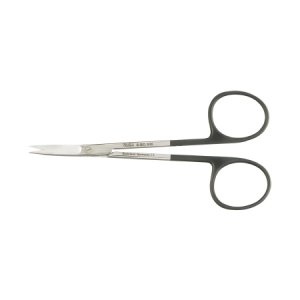 Iris Scissors Miltex   SuperCut 4-1/2 Inch Length OR Grade German Stainless Steel NonSterile Finger Ring Handle Curved Blade Sharp Tip / Sharp Tip