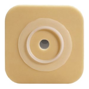 Ostomy Barrier Sur-Fit Natura   Durahesive   Trim to Fit, Extended Wear Adhesive Tape Borders 32 mm Flange Sur-Fit Natura   System 4 X 4 Inch