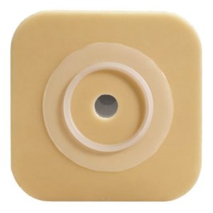 Ostomy Barrier Sur-Fit Natura   Durahesive   Trim to Fit, Extended Wear Adhesive Tape Borders 32 mm Flange Sur-Fit Natura   System 4 X 4 Inch