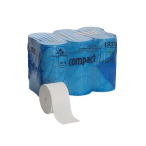 Toilet Tissue Compact   White 2-Ply Standard Size Coreless Roll 1500 Sheets 3-4/5 X 4-1/20 Inch