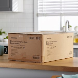 Patient Belongings Bag McKesson 4 X 20 X 20 Inch Polyethylene Snap Closure White