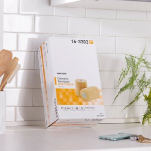 Cohesive Bandage McKesson 3 Inch X 5 Yard Standard Compression Self-adherent Closure Tan NonSterile