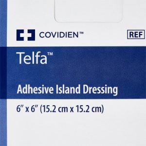 Adhesive Dressing Telfa    6 X 6 Inch Nonwoven Square White Sterile