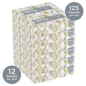 Kleenex   Facial Tissue White 8-2/5 X 8-3/5 Inch 125 Count
