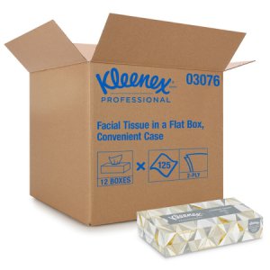 Kleenex   Facial Tissue White 8-2/5 X 8-3/5 Inch 125 Count