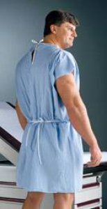 Patient Exam Gown Apex    Medium / Large Blue Disposable