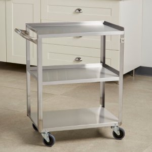 Utility Cart McKesson Stainless Steel 32.63 Inch Stainless Steel 15-1/2 X 24 Inch