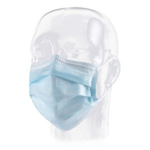 Procedure Mask Pleated Earloops One Size Fits Most Blue NonSterile ASTM Level 1 Adult