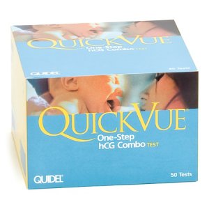 Rapid Test Kit QuickVue   One-Step hCG Combo Fertility Test hCG Pregnancy Test Serum / Urine Sample 50 Tests CLIA Waived for Urine / CLIA Moderate Complexity for Serum