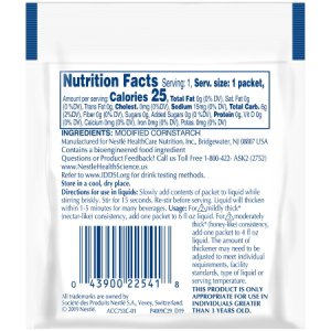 Food and Beverage Thickener Resource   Thickenup   6.4 Gram Individual Packet Unflavored Powder Consistency Varies By Preparation